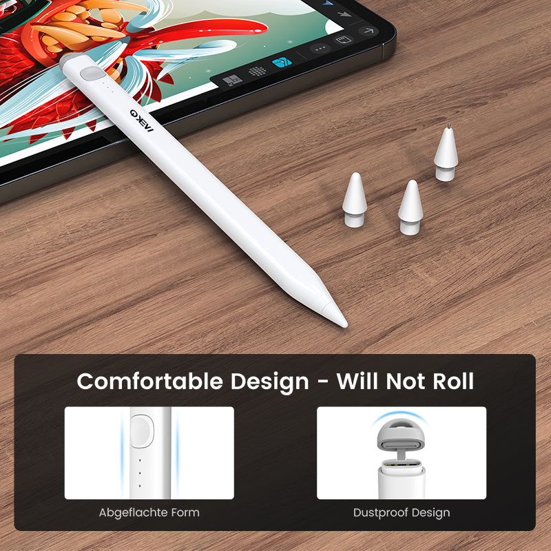 Flat fast charging active pen